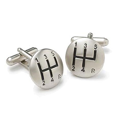 Onyx Art Metallic Gear Shift Box Mens Designer Cufflinks In A Gift Box - Ck68