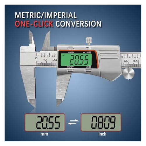 Vernier electrónico con pantalla LCD retroiluminada para mediciones precisas de 150mm 3