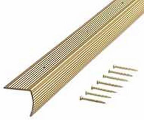 M-D 79020 36" Satin Brass Fluted Stair Edging