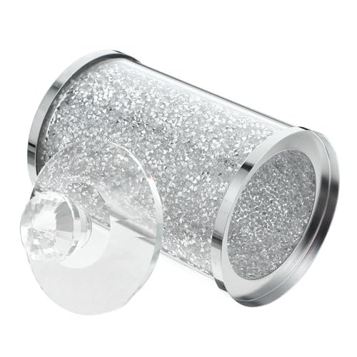 ROMISBABA Tarro de Cristal con Tapa Decorativo para Azúcar Té y Café Frasco Brillante con Triturados para Almacenamiento Seguro Cocina Diseño Elegante y Funcional para Mostrador