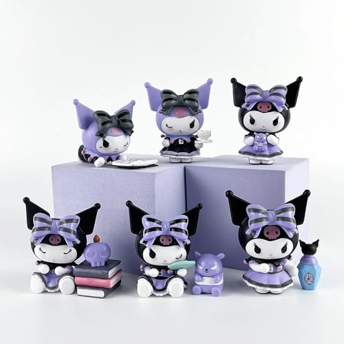 Image of BOENJOY Gifts- Hello Kitty Kuromi Action Figure Toys for Car Dashboard, Study Table, Office Desk Decoration - Gift for Fans and Collectors | 6 pcs