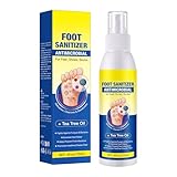 Fußspray, Teebaumöl Fußgeruchsspray, Lindert 𝙅𝙪𝙘𝙠𝙧𝙚𝙞𝙯 und Schützt Vor Unangenehmen GerüChen, Prävention Von 𝙁𝙪ß𝙥𝙞𝙡𝙯, Beseitigt Fußschweiß Und Fußgeruch 120ml (1PC)