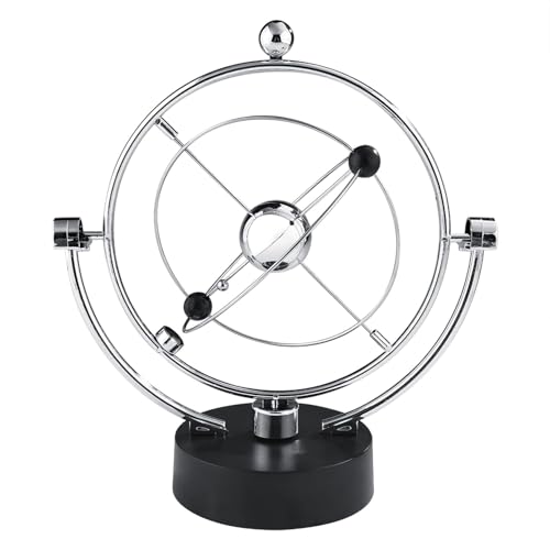 Newton Péndulo perpetuo móvil Craft Vía Láctea, Bola oscilante, Bola de balancín, Juego de Bolas electrónico, Juego de Bolas para Movimiento, decoración de Escritorio Orbital (A603)