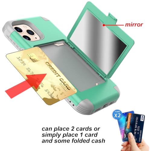 Étui portefeuille mince compatible iPhone 12 Pro Max bleu double couche antichoc premium - 3