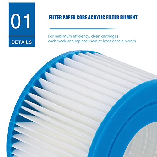 BESPORTBLE Elemento de filtro cilíndrico de piscina pode limpar a coluna do filtro de piscina elemen