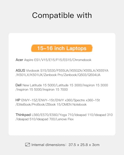 Inateck LB02014-15-BK 15.6 Inch Laptop Bag, Protective Laptop Handbag, Water Resistant 15.6 Inch Laptop Sleeve thumb #1