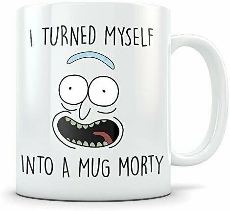 Rick and Morty Pickle Parody Theme I Turned Myself Into A Mug 11 oz Coffee Mug Christmas, Birthday Gift