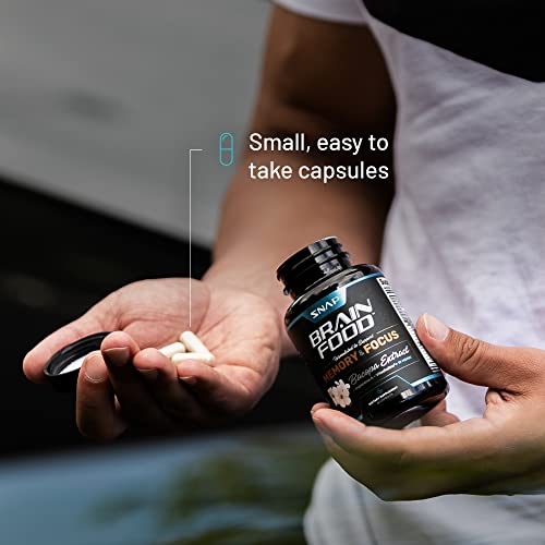 Nootropics Brain Booster Supplement For Memory And Focus - Improve Brain Focus, Clarity & Memory Supplements For Seniors & Adults + Energy & Mood Booster - Bacopa Extract, Ginkgo Biloba (60 Capsules) #TOP3