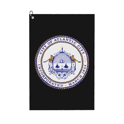 QIZYOQA Seal of Atlantic City Golf Towel 24
