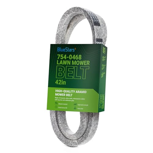 Image of BlueStars 754-0468 Mower Drive Belt | Aramid Cord Belt | 5 /8 inch x 42 inch | Drive Belt Fits MTD 954-0468 Troy Bilt Bronco CubCadet Yard Machines Huskee 112-0305 Toro LX425 LX500 LX460 LX420 LX426 LX423