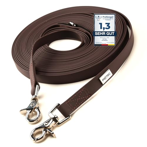 PetTec Hundeleine 2m Führleine für Hunde bis 60kg, leichte Trainingsleine/Ausbildungsleine/Trekkingleine verstellbar aus TRIOFLEX (ähnl. Biothane), wasserabweisend, Dog Lead (Braun) 6 PetTec Hundeleine 2m Führleine für Hunde bis 60kg, leichte Trainingsleine/Ausbildungsleine/Trekkingleine verstellbar aus TRIOFLEX (ähnl. Biothane), wasserabweisend, Dog Lead (Braun)