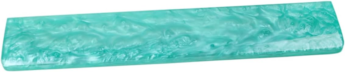 Green Pearl Resin Keyboard Wrist Rest Ergonomic Hand Support for Mechanical Keyboards Comfortable Size for Gaming and Office Use