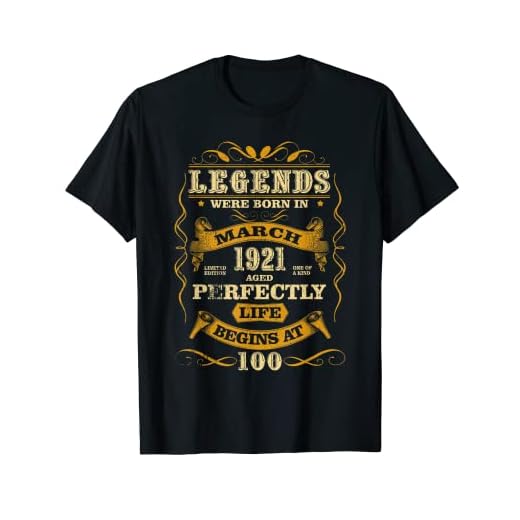 Leyendas nacidas en marzo de 1921 100 cumpleaños regalo de 100 años Camiseta