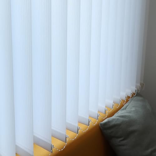 FENGSHOUU Vertikaljalousie 98mm Lamellenvorhang Schiebevorhang,Komplettset Vertikaljalousie,Durchscheinend Verdunkelungsjalousie,für Zuhause Büro,Inklusive Zubehör,Breite×Höhe (70cm x 200cm)