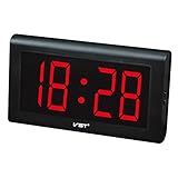 Electronic Led Digital Desk Clocks Wall Decorative Extra Large 4" LED Numbers Display,Only time Func