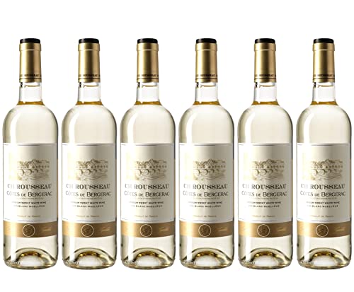 Ch. Rousseau Côtes de Bergerac Vin Blanc Moelleux 75 cl - Pack de 6, 750 milliliters
