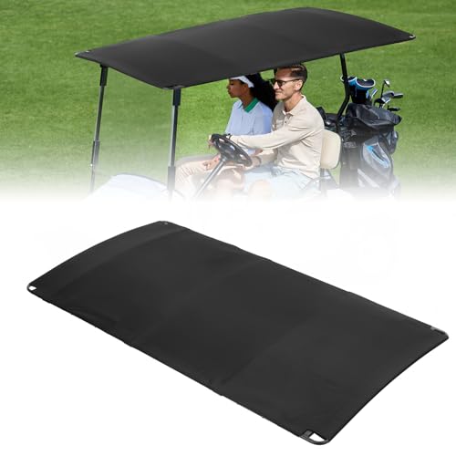 KEMIMOTO Canvas Golf Cart Sun Top Compatible with EZGO TXT 1994-2013, 85' Extended Golf Cart Roof, Mounting Tools Included, Black