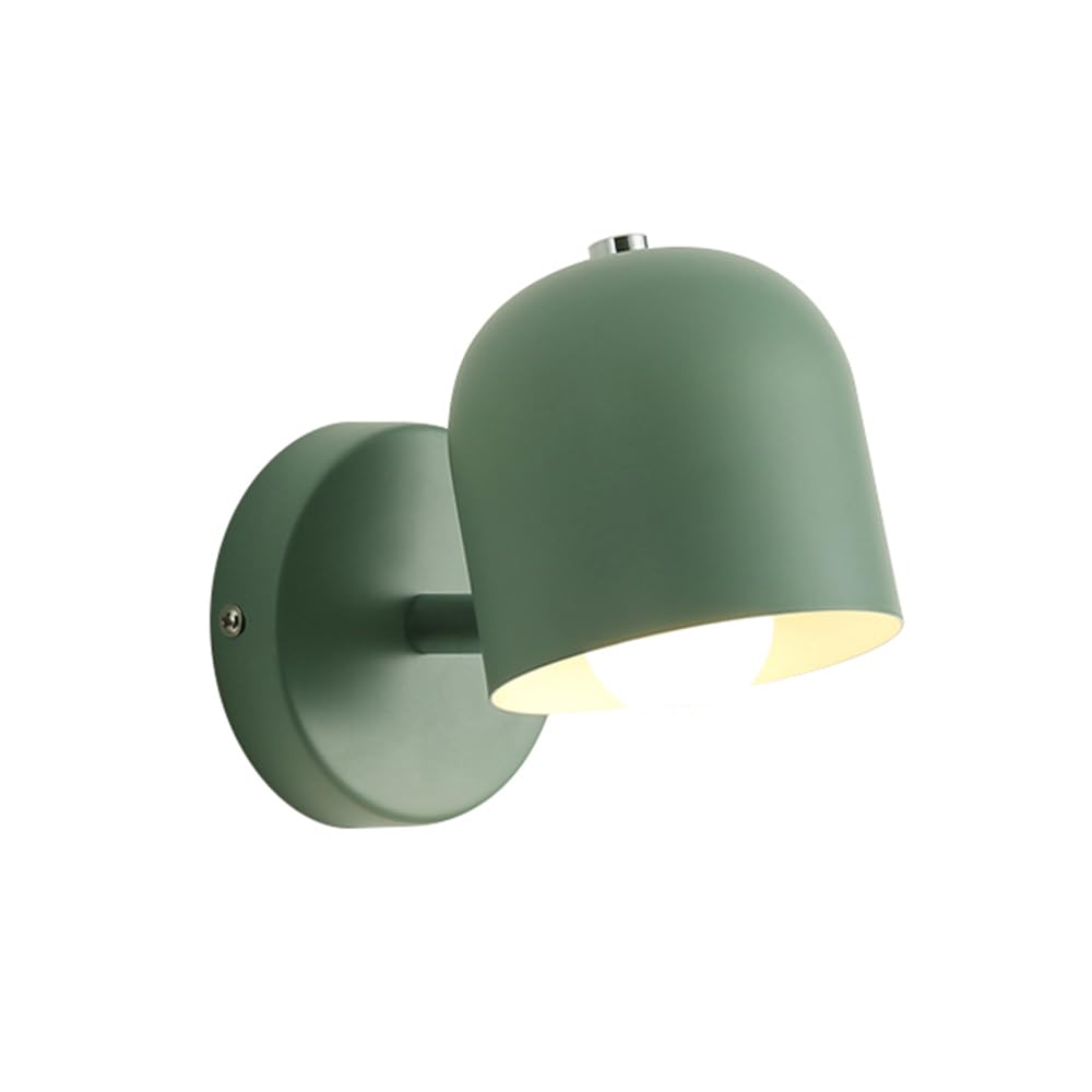 Faretto da Parete, compatibile con lampadina E27 da max. 60 Watt, Stile Moderno ed Elegante, Lampada da muro per Soggiorno e Camera da letto Corridoio,Senza Lampadina (Verde)