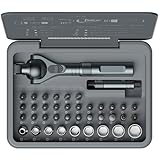 AtuMan 40 in 1 Ratschen-Schraubendreher-Set mit abnehmbarem Griff, 180° Ratschenkopf, 45-Zahn-Mechanismus, magnetisches Werkzeugset mit Koffer für Computer, Elektronik-Reparatur, ideal für Zuhause