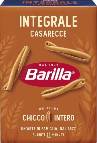 Barilla Pasta Casarecce Integrali, Pasta Corta di Semola Integrale di Grano Duro, Integrale, 500 g