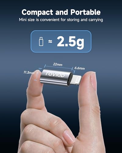 RAVIAD USB C auf Lightning Adapter 2-Stück Nicht für kopfhörer/Audio/OTG/ – Ansicht 6