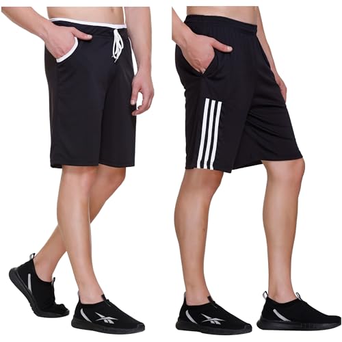 Image of Men's Shorts | Shorts for Men's | Men's Cotton Shorts | Dual Pocket Sleep Shorts - Regular Shorts - Workout, Gym, Running, Sports and Yoga Shorts - Pack of 2