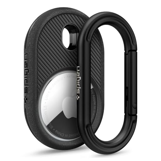 Caseology Vault Custodia, Portachiavi, Cover Compatibile con Airtag - Matte Black