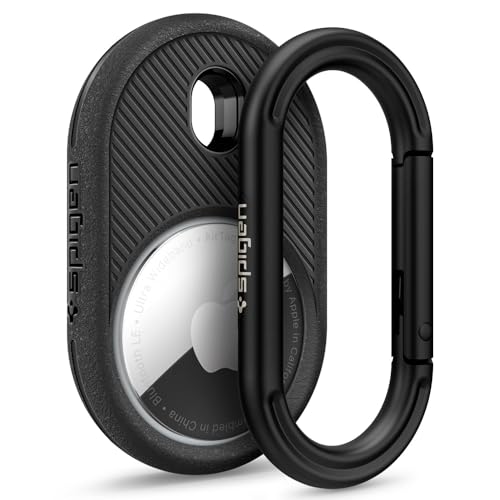 Caseology by Spigen Vault Funda Airtag Compatible para AirTag, Llavero Airtag - Negro Mate