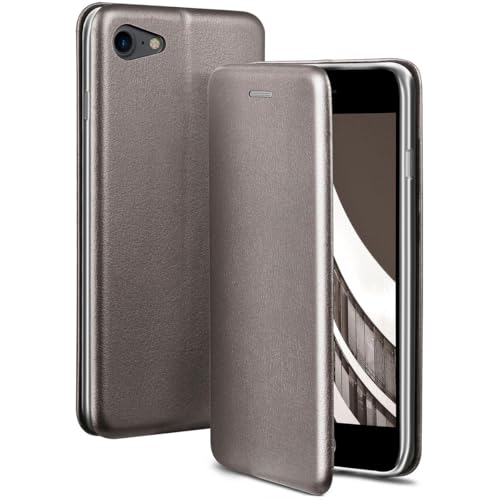 Étui de protection à rabat en cuir synthétique fin pour iPhone 8 chic
