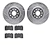 Dynamic Friction Company Front Brake Rotors-Drilled and Slotted-Silver with 5000 Euro Ceramic Brake Pads 7602-46016