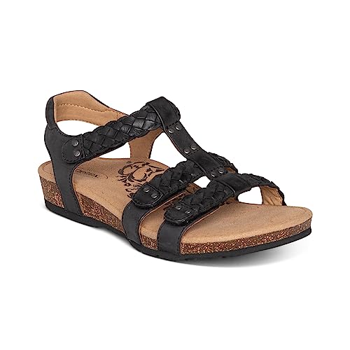 Aetrex Women's Reese Orthopedic Gladiator Sandals for Women - Adjustable Womens Sandals with Removable Center Strap