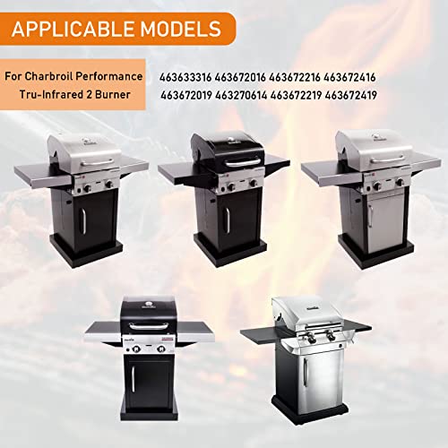 Hisencn Grill Grates For Charbroil Performance Tru-Infrared 2 Burner Gas Grill, 463633316, 463672016 463672216, 463672416, 17 Inch Stamped Porcelain Steel Replacement Emitter Plates #TOP2