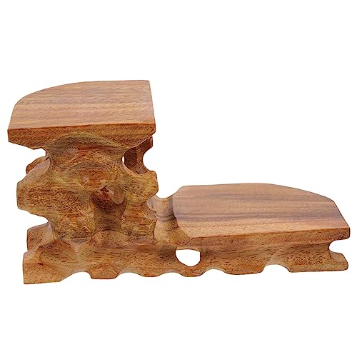 BESPORTBLE Base Espositiva Legno Massello per Statue e Vasi Decorativi Design Rustico e Stabilità Ottimale per Esposizione di Bonsai e Oggetti Arte