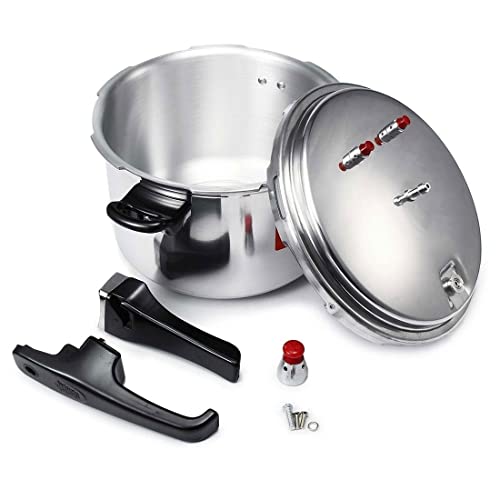 MidiLi-Kitchen-Pressure-Cooker-Cookware-Soup-Meats-pot-182022cm-Gas-StoveOpen-Fire-Aluminum-Pressure-Cooker-with-Canning-Rack-Outdoor-Camping-Cook-Tool-Steamer-Size-4L-Diameter-79-inch