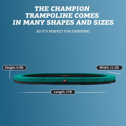 Berg Trampoline Grand Champion Inground Sport Green 17Ft | Trampoline For Kids, High Performance & Safety Features, Jump Higher With Airflow #TOP3
