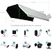 Universal Security Camera Cover - Sun Rain Shield, Waterproof Protective Roof for Outdoor Dome, Bullet Cameras (White Aluminium)