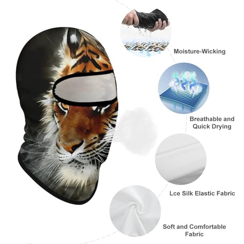 Balaclava para Hombre Máscara de Esquí Tigre Cubierta de Cara para Invierno y Ciclismo miniatura 3