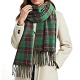Womens Scarf Fashion Feel Plaid, Long Blanket Scarf Long Plaid Wraps Big