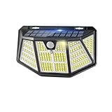 ソーラーライト 屋外 階段ライト ソーラー 電気代0 人感センサー LED 【自動点灯 310LED 5面発光 3つ知能モード 太陽光発電 IP67防水】 防災対策 ガーデン 屋外ウォール 壁掛け/庭先/表玄関/駐車場 両面テープ・ネジ 設置簡単 ペンダント 防犯 ソーラーセンサー (1個セット)