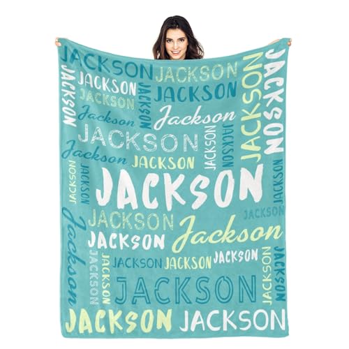 Personalized Name Blanket Customized Baby Blankets for Girls Boys Adults Monogrammed Blankets and Throws Christmas Birthday Mothers Fathers Valentines Day Gift
