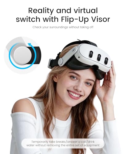 Image of Battery Head Strap Compatible with Oculus Meta Quest 3S /3 /2,10000mAh Battery VR Headset Strap Enhanced Support and Comfort, Adjustable Elite Strap Replacement- MV1001