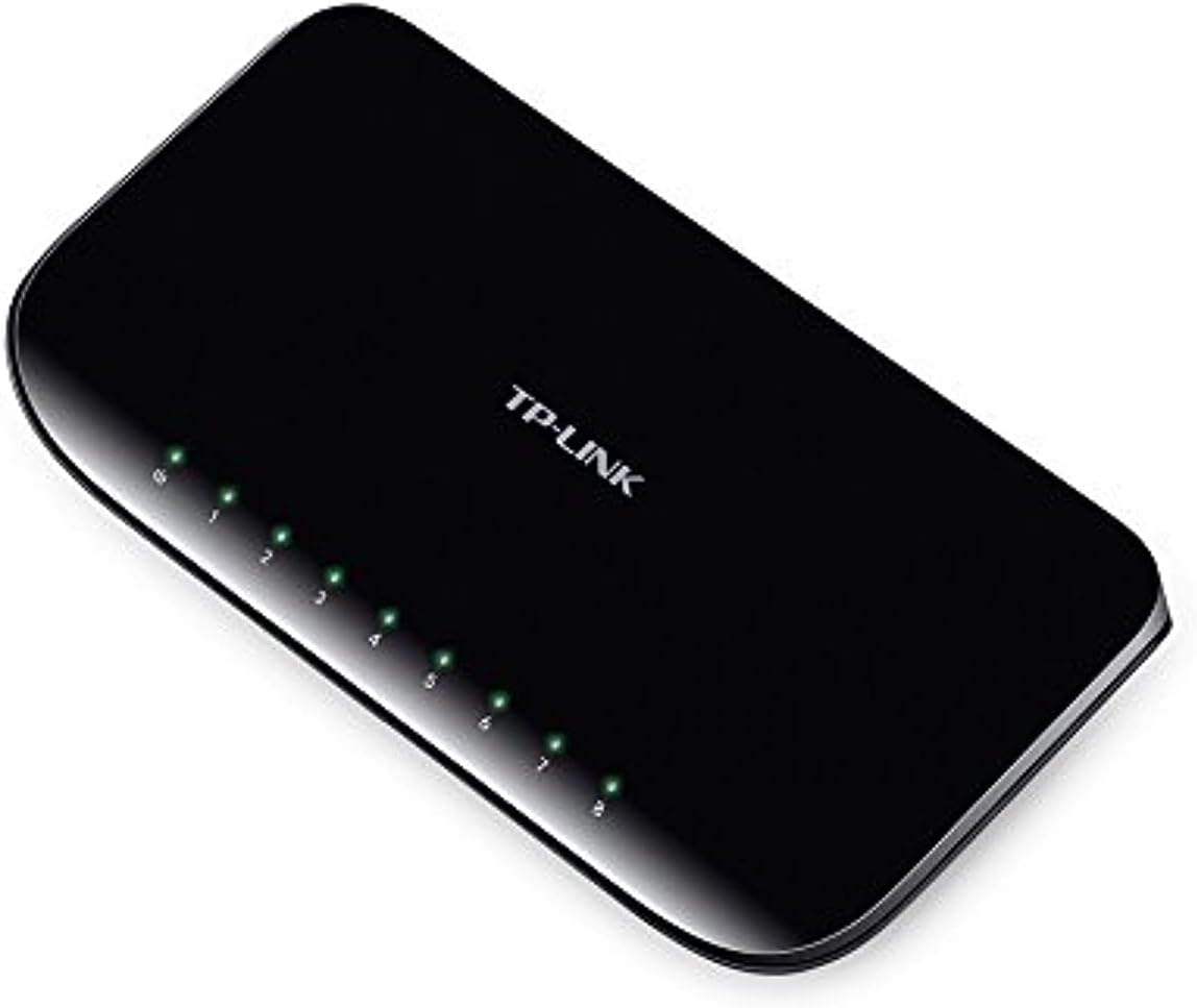 TP-Link8-Port Desktop Network Switch, Black, RJ45, Plastic Case