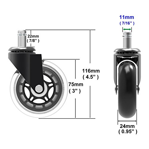 Rotelle grandi di ricambio per sedie, per