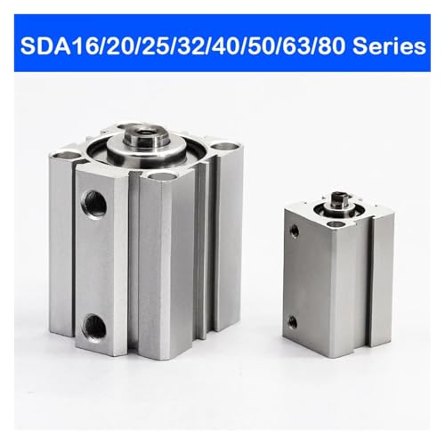 Vérin à double effet SDA alésage 50mm piston compact pneumatique