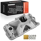A-Premium Engine Aluminum Small Block (3000-7500 RPM) Single Plane Intake Manifold -1957-1995- Compatible with Chevy, GMC, Buick, Cadillac, Oldsmobile, Fiat & Pontiac - Malibu, Impala, Tahoe, Camaro