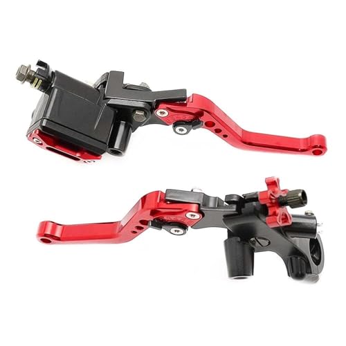 Palancas de embrague de moto en aluminio CNC con depósito de líquido y cilindro de freno delantero 6