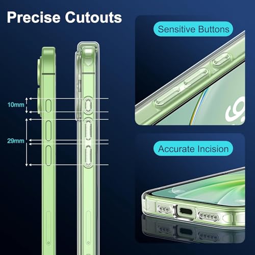 Image of for iPhone 17 Case Clear,Magnetic iPhone17 Case with Screen Protector & Camera Protector [Compatible with MagSafe], Shockproof TPU Cover for iPhone 17-Transparent