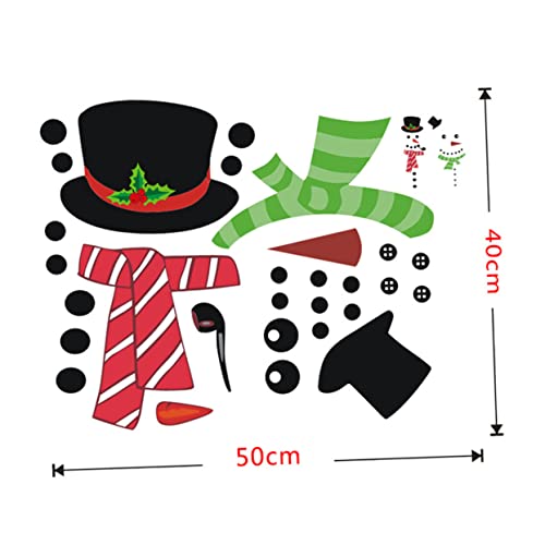Muñeco de PVC extraíble STOBAZA pack de 4 pegatinas de Navidad lavables 5