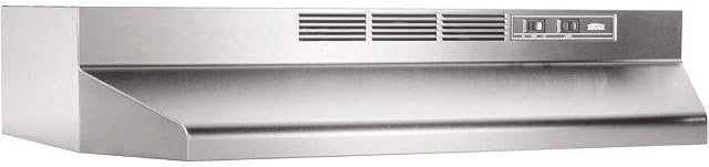 Broan-NuTone 413004 Hotte sans ductless sans duc, avec ventilateur d'échappement pour sous-armoire, 30-Inch, Acier inoxydable