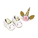 Zapatos de Niña con Diadema Regalo Set Unicornio Flor Suave Suela Zapatillas...